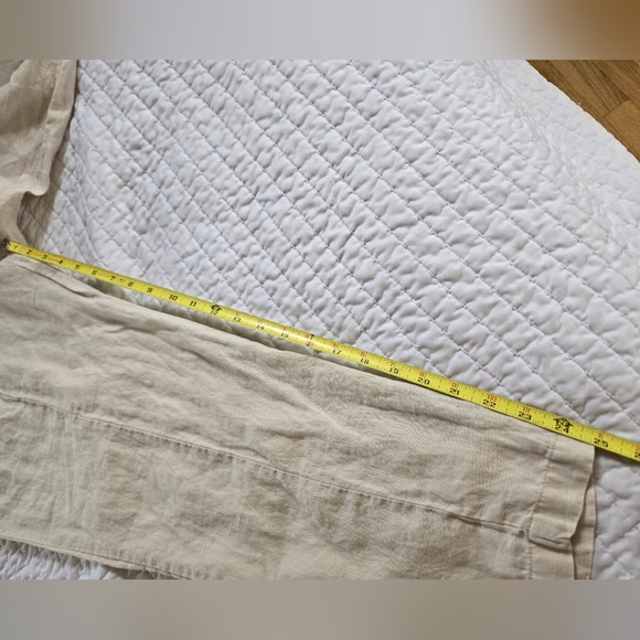 NWOT Quince 100% European Linen Tapered Ankle Pant Sand Large - Picture 7 of 7